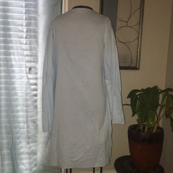 Custom BOHO Indian style tunic Kirti cover up Blue - Picture 5 of 7